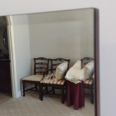 Six Drawer Dresser with Mirror- Approx 54 1/4" Long, 19" Deep, 32" Tall