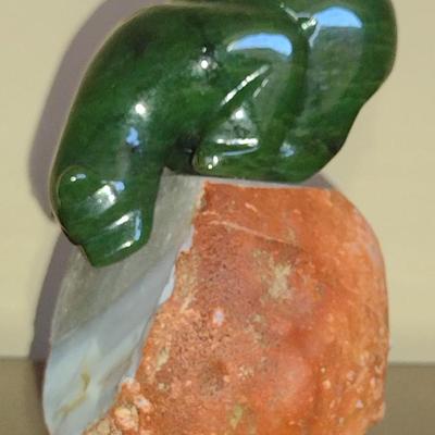 Carved Stone Bear Figurine- Approx 4" Tall