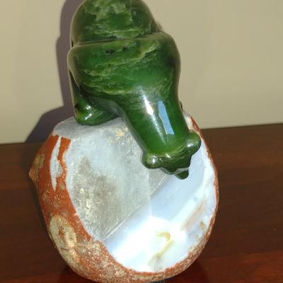 Carved Stone Bear Figurine- Approx 4" Tall