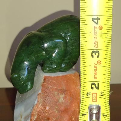 Carved Stone Bear Figurine- Approx 4" Tall