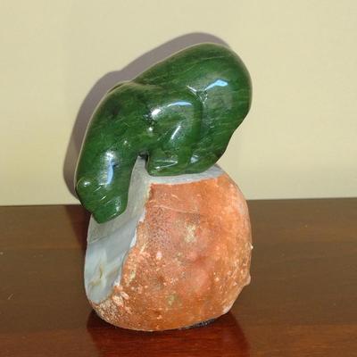 Carved Stone Bear Figurine- Approx 4" Tall