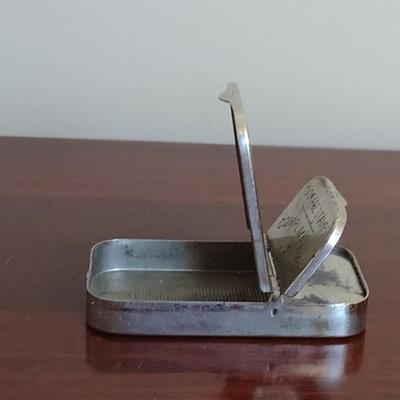 Vintage Metal Advertisement Postage Stamp Case/Match Safe