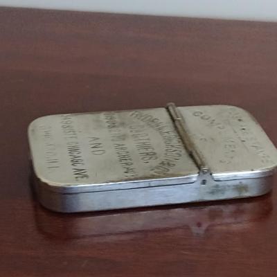 Vintage Metal Advertisement Postage Stamp Case/Match Safe