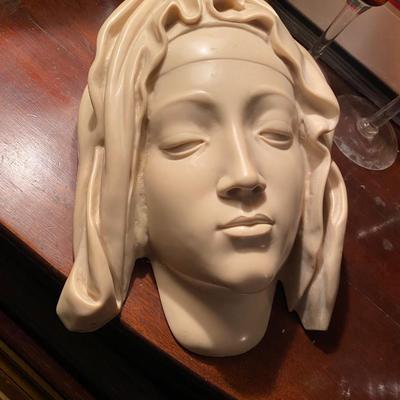 Vintage MMA Michelangelo Pieta Life-Size Madonna Bust