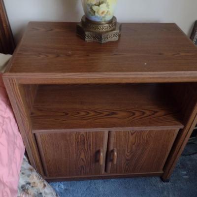 Wood Grain Finish Bedside Table