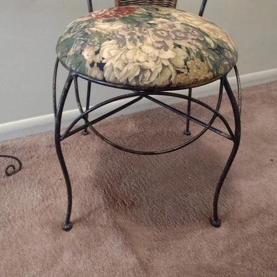 Wrought Metal Dainty Chair and Table Set