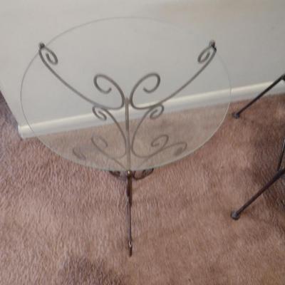 Wrought Metal Dainty Chair and Table Set