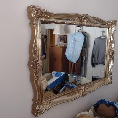 Composite Framed Formal Design Wall Mirror