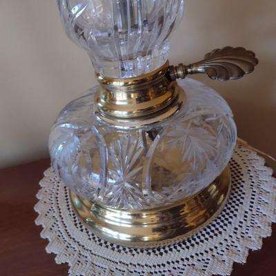 Dresden Crystal Electric Table Lantern Lamp
