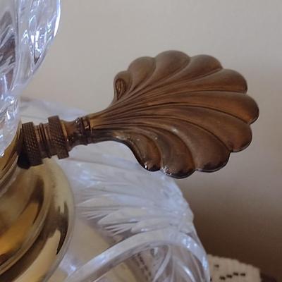 Dresden Crystal Electric Table Lantern Lamp