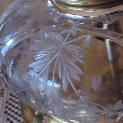 Dresden Crystal Electric Table Lantern Lamp