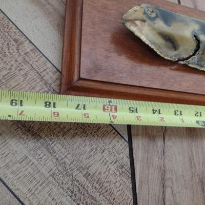 Folk Art Metal Fish Wall Plaque