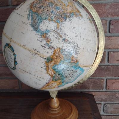 Vintage Replogle Desktop World Globe 12" dia.