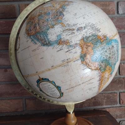Vintage Replogle Desktop World Globe 12" dia.