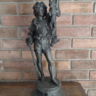 Bronze Mold Hunter Possible Lamp Post Statue