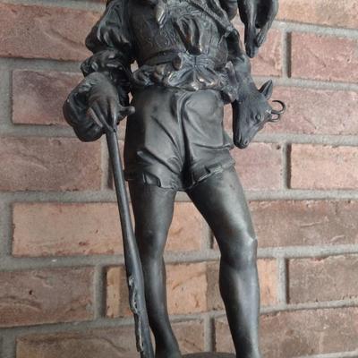 Bronze Mold Hunter Possible Lamp Post Statue