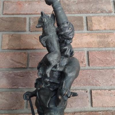 Bronze Mold Hunter Possible Lamp Post Statue