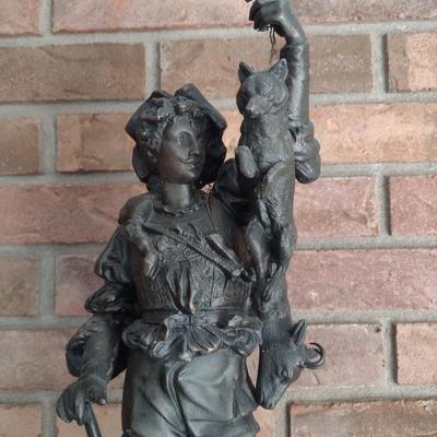 Bronze Mold Hunter Possible Lamp Post Statue