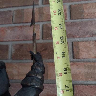 Bronze Mold Fisherman Possible Lamp Post Statue
