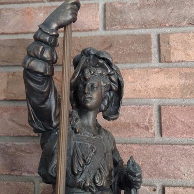 Bronze Mold Fisherman Possible Lamp Post Statue
