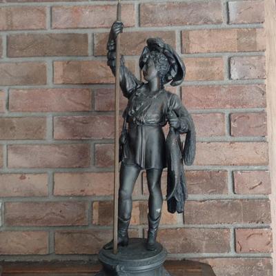 Bronze Mold Fisherman Possible Lamp Post Statue