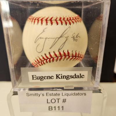 Eugene Kingsdale OMLB Signed Autographed Baseball In Collectors Case