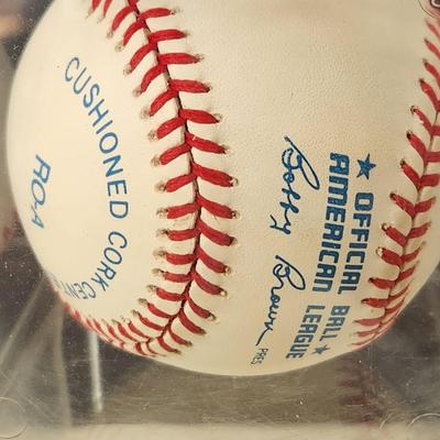 Elrod Hendricks OMLB Signed Autographed Baseball In Collectors Case
