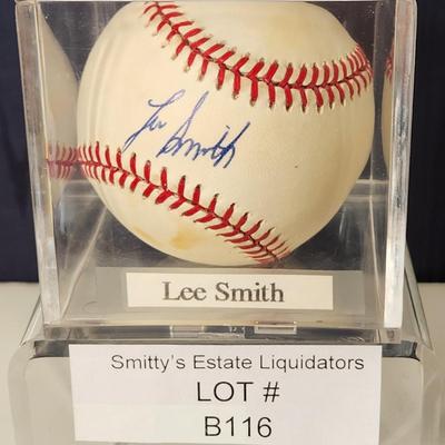 Lee Smith OMLB Signed Autographed Baseball In Collectors Case