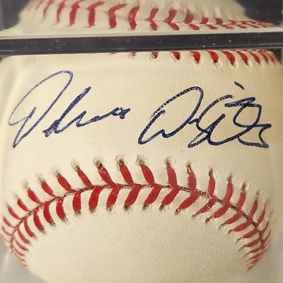 Delino Deshields OMLB Signed Autographed Baseball In Collectors Case