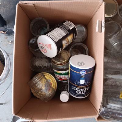 CANNING JARS METAL SIEVE AND SALT
