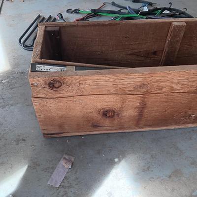 LARGE WOODEN BOS, BUNGEE CORDS, C-CLAMPS AND MORE