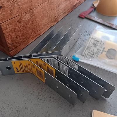 LARGE WOODEN BOS, BUNGEE CORDS, C-CLAMPS AND MORE