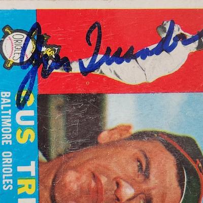 4 Baltimore Orioles Baseball Cards Signed Autorgraphed Gus Triandos Jim Gentile Paul Blair Willie Miranda