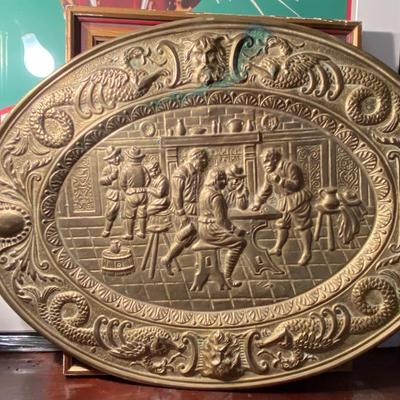 VTG 1950s PEERAGE BRASS WALL PLAQUE