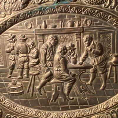 VTG 1950s PEERAGE BRASS WALL PLAQUE