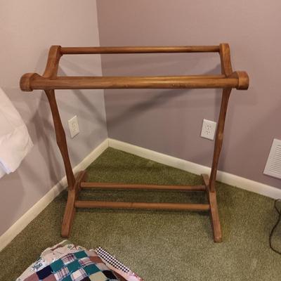 DAVY CROCKETT FULL SIZE HANDMADE QUILT AND A SECOND QUILT PLUS AN AFGHAN STAND