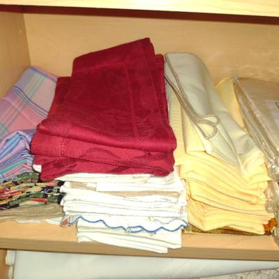 Collection of Table Linens- Table Cloths and Napkins