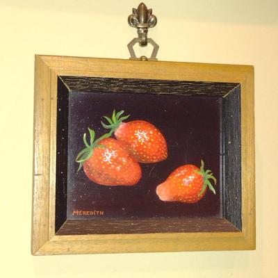 Collection of Framed Kitchen Art- Some Hand Painted by Local Artist