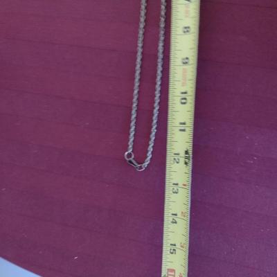 Sterling Silver Necklace- Chain and Chunky Stone Pendant