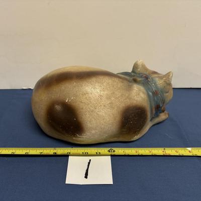 Vintage Chalkware Sleeping Cat