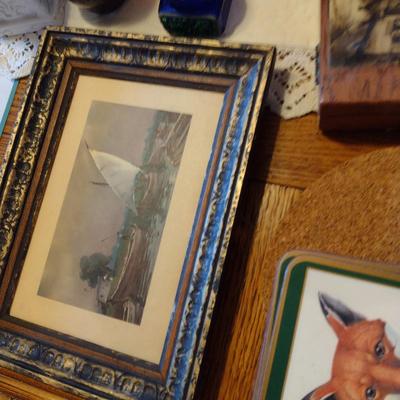 Large Collection of Home Decor Items- Drink Coasters, Glass, Napkin Rings, etc.
