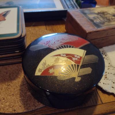 Large Collection of Home Decor Items- Drink Coasters, Glass, Napkin Rings, etc.