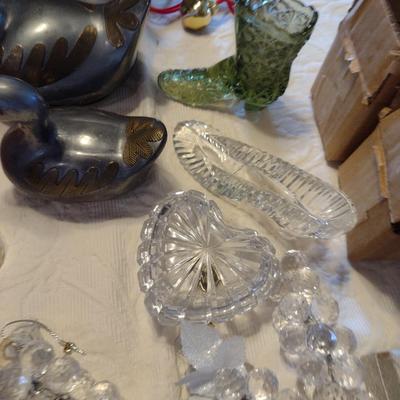 Large Collection of Home Decor Items- Drink Coasters, Glass, Napkin Rings, etc.