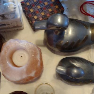 Large Collection of Home Decor Items- Drink Coasters, Glass, Napkin Rings, etc.