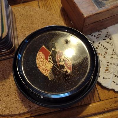 Large Collection of Home Decor Items- Drink Coasters, Glass, Napkin Rings, etc.