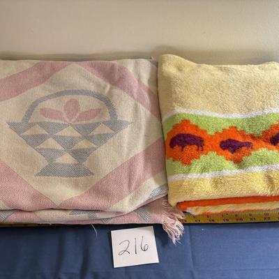 2 Small Throw Blankets