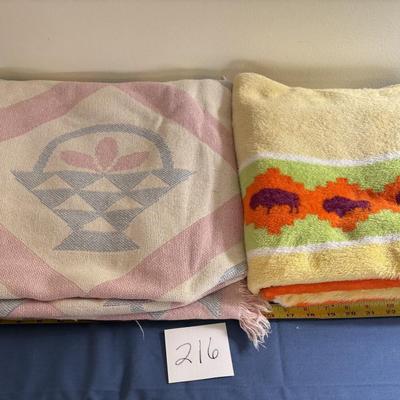 2 Small Throw Blankets