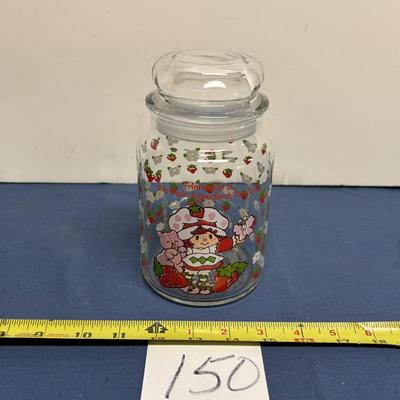 Vintage Strawberry Shortcake Glass Canister