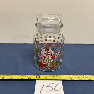 Vintage Strawberry Shortcake Glass Canister