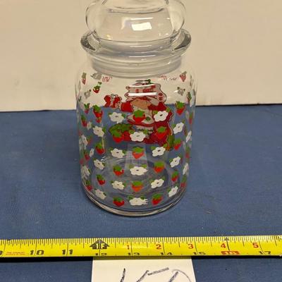 Vintage Strawberry Shortcake Glass Canister